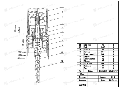 Дозатор кремовый 20/410 черный CT16-24B