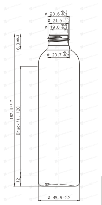 Флакон 200 мл 24/410 черный  матовый HDPE BP1886