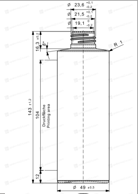 Флакон 200 мл. 24/410 черный матовый HDPE BP3128
