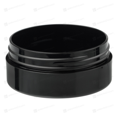 Банка 100 мл PETG черная глянцевая с крышкой BJ10078BJ