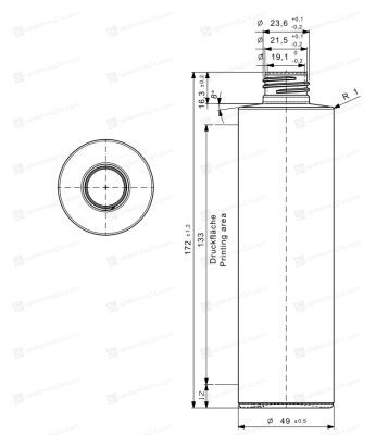 Флакон 250 мл 24/410 черный матовый  HDPE  BP2864