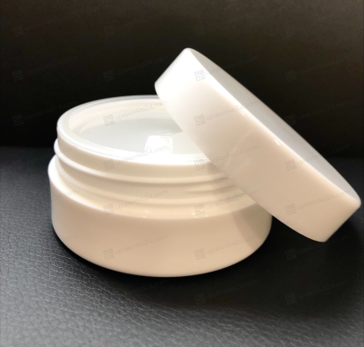 Банка 100 мл PETG белая глянцевая с крышкой  BJ10078WJ