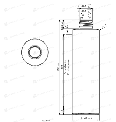 Флакон 250 мл 24/410 белый матовый HDPE BP2864
