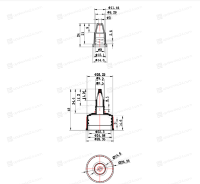 Крышка черная РЕ 24/410 с дозирующим носиком BC3928